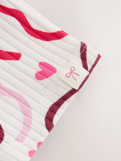 Burgundy Red Bow Baby Long Sleeve Top And Leggings 6 Piece Set (0mths-2yrs)