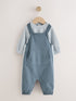 Blue Jersey Dungarees and Bodysuit Baby Set (0mths-2yrs) - Blue / 12 - 18 Months (80 - 86cm)