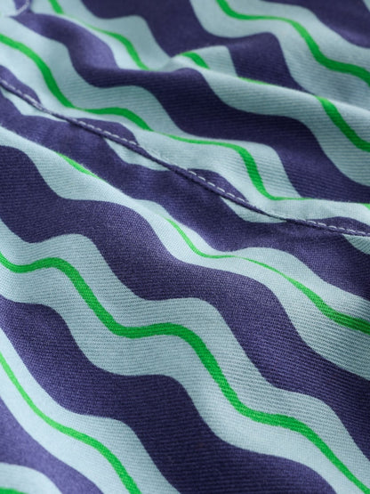 Green/Blue Wavy Stripe