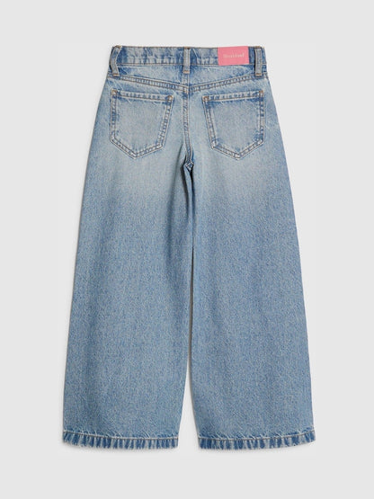 River Island Blue Wide Fit Light Wash Jeans