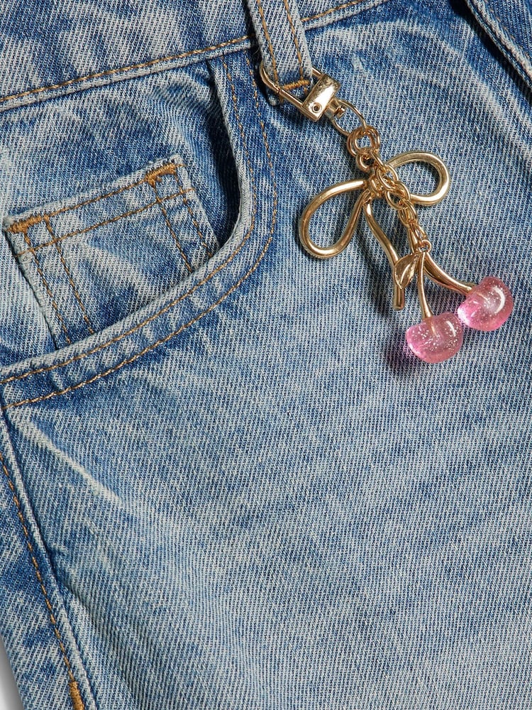 River Island Blue Wide Fit Light Wash Jeans