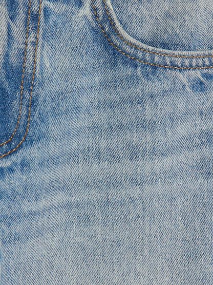 River Island Blue Wide Fit Light Wash Jeans