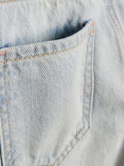 River Island Blue Straight Fit Mid Wash Jeans
