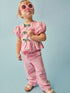 River Island Pink Stripe Puff Sleeve Top & Bow Wide Leg Set - River Island Pink Stripe Puff Sleeve