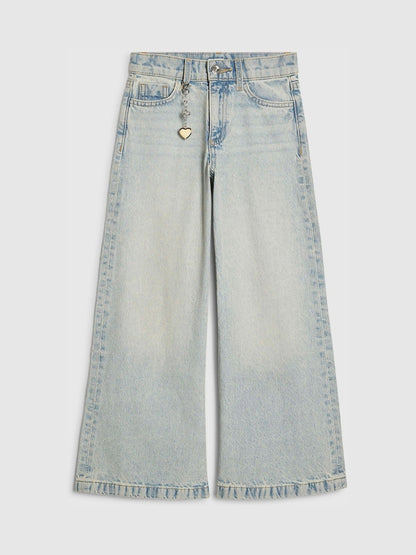 River Island Wash Blue Wide Fit Light Wash Jeans