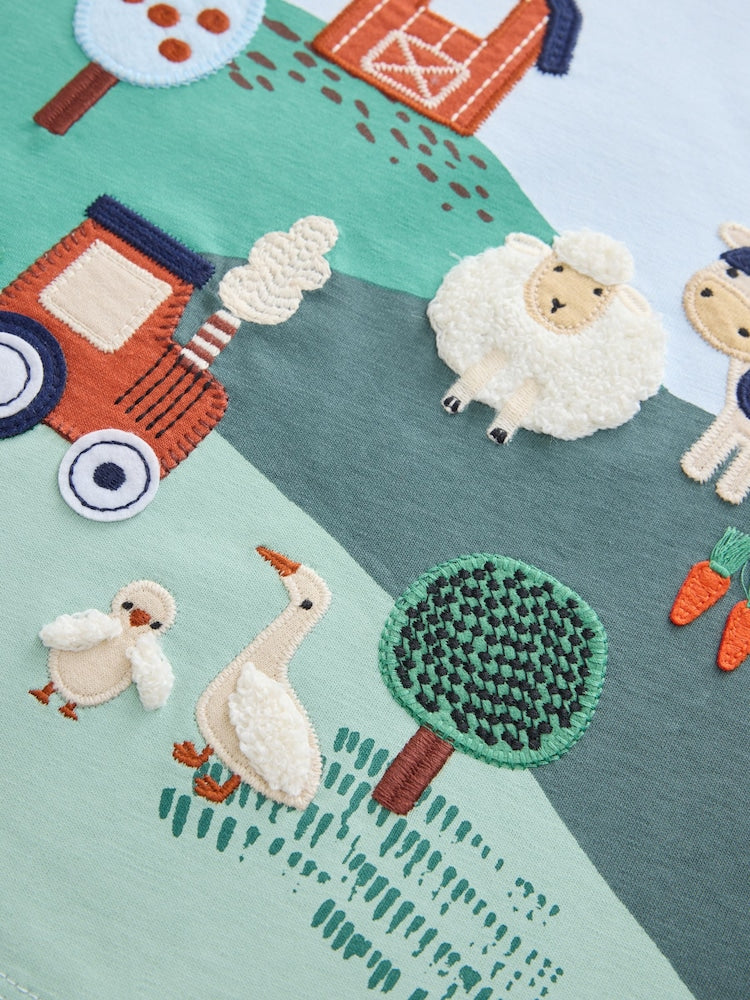 Blue Farm Scene