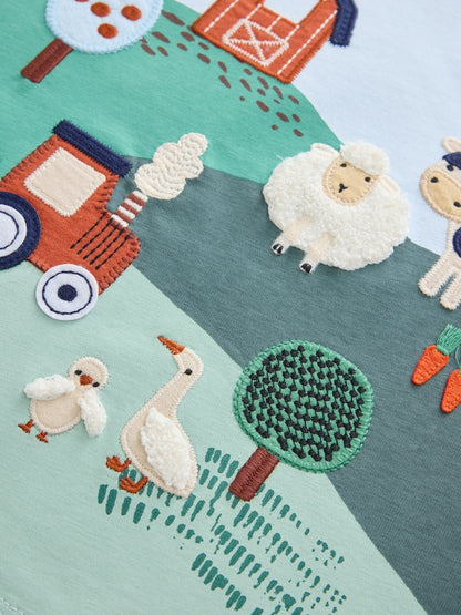 Blue Farm Scene