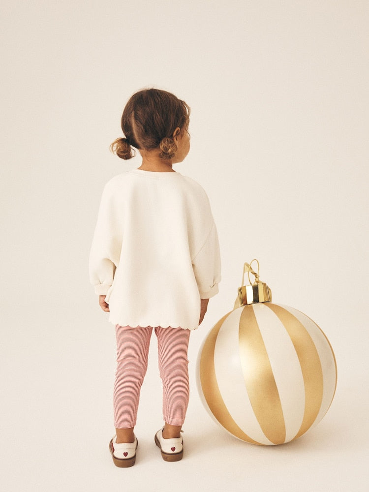 Cream Christmas Embroidery