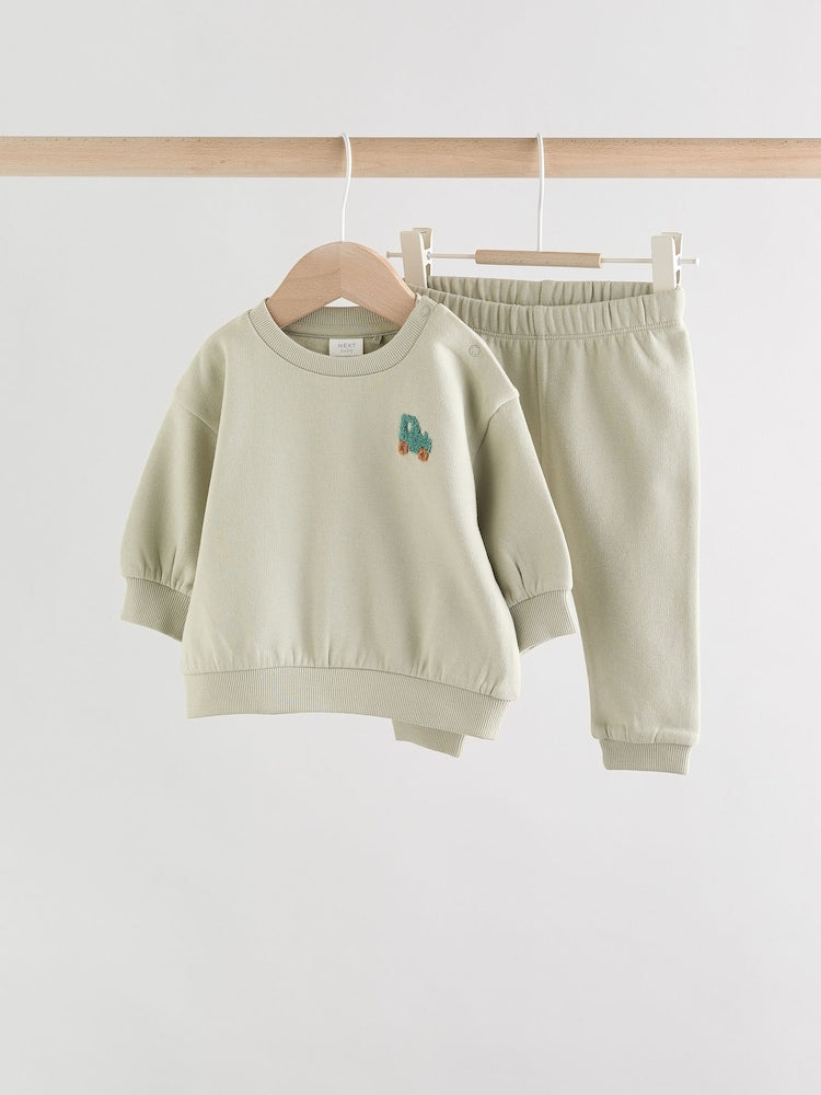 Sage Green Baby Sweater and Joggers Set (0mths-2yrs)