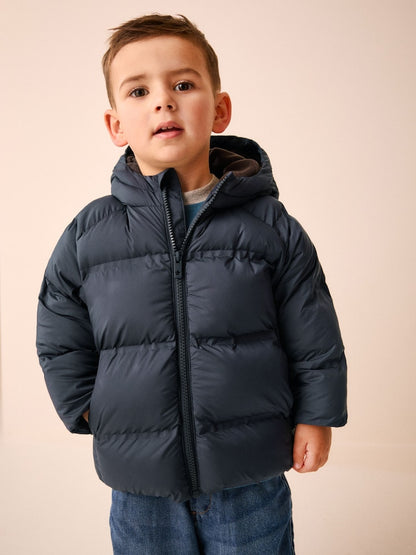 Navy Padded Coat (3mths-7yrs) - Navy / 12 - 18 Months (80 - 86cm)