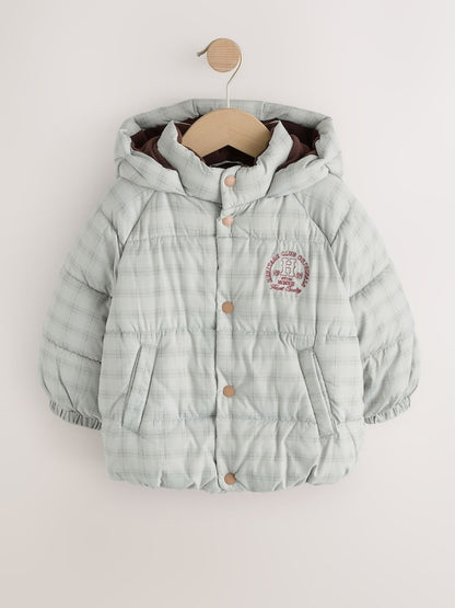 Check Hooded Padded Coat (6mths-7yrs) - Check / 12 - 18 Months (80 - 86cm)
