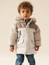 Neutral Colour Block Waterproof Padded Coat (12mths-10yrs) - Block / 12-18 Months (80-86cm)
