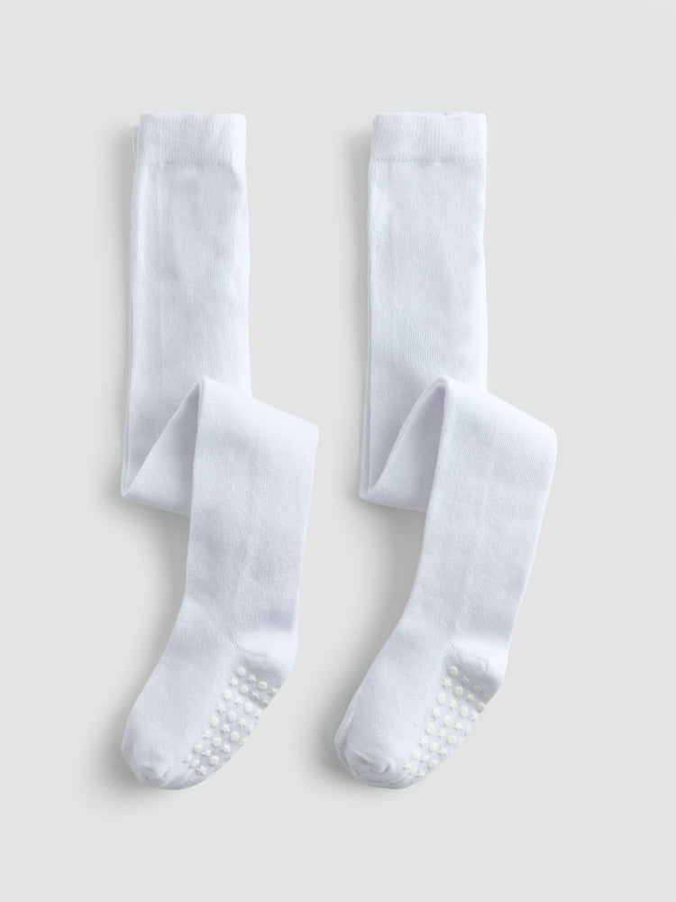 JoJo Maman Bébé White Tights - Size Up To 6 Months (50 - 68cm) - White