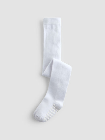 JoJo Maman Bébé White Tights - Size Up To 6 Months (50 - 68cm)