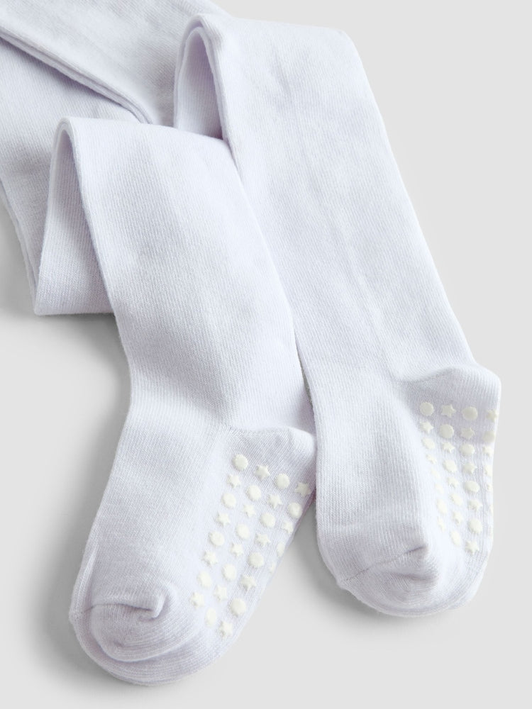 JoJo Maman Bébé White Tights - Size Up To 6 Months (50 - 68cm)