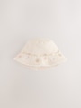 Cream Beaded Chain Bucket Hat (3-16yrs) - Size 3-4 Years (98-104cm)