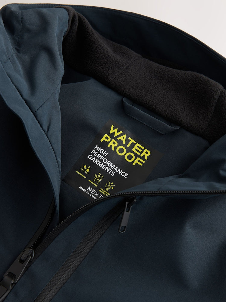 Navy Waterproof Fleece Lined Anorak Jacket (3-17yrs)