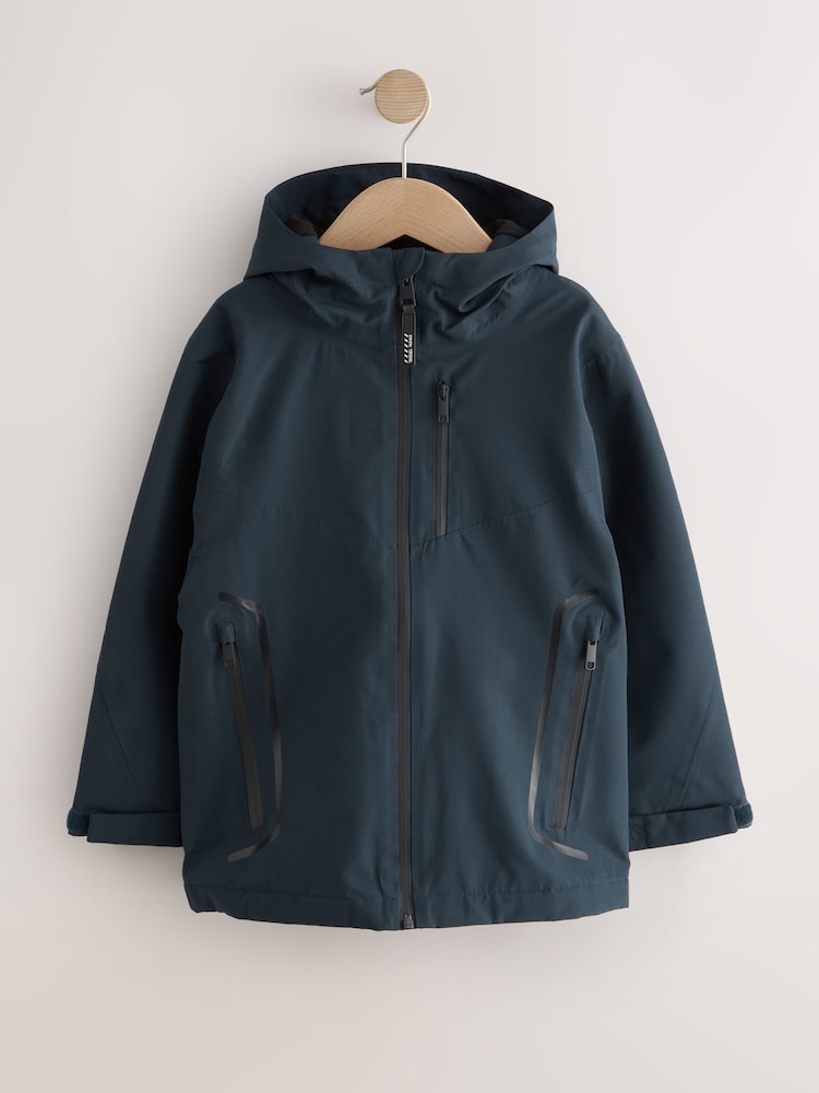 Navy Waterproof Fleece Lined Anorak Jacket (3-17yrs)