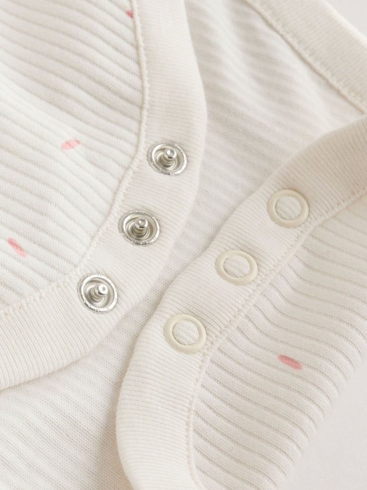Cream Milk Club Baby Sleepsuit, Bodysuit, Bib and Hat Set 4 Piece (0-9mths)