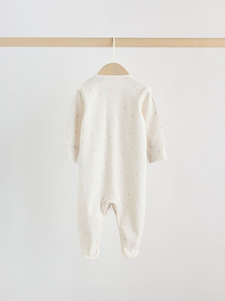 Cream Milk Club Baby Sleepsuit, Bodysuit, Bib and Hat Set 4 Piece (0-9mths)
