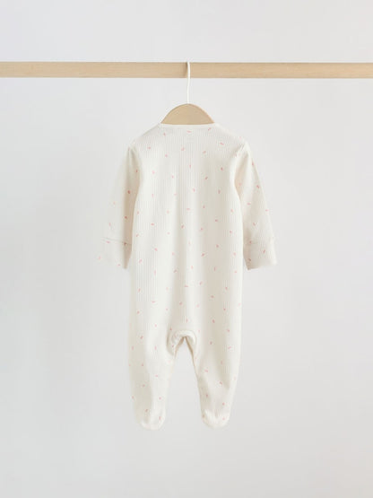 Cream Milk Club Baby Sleepsuit, Bodysuit, Bib and Hat Set 4 Piece (0-9mths)