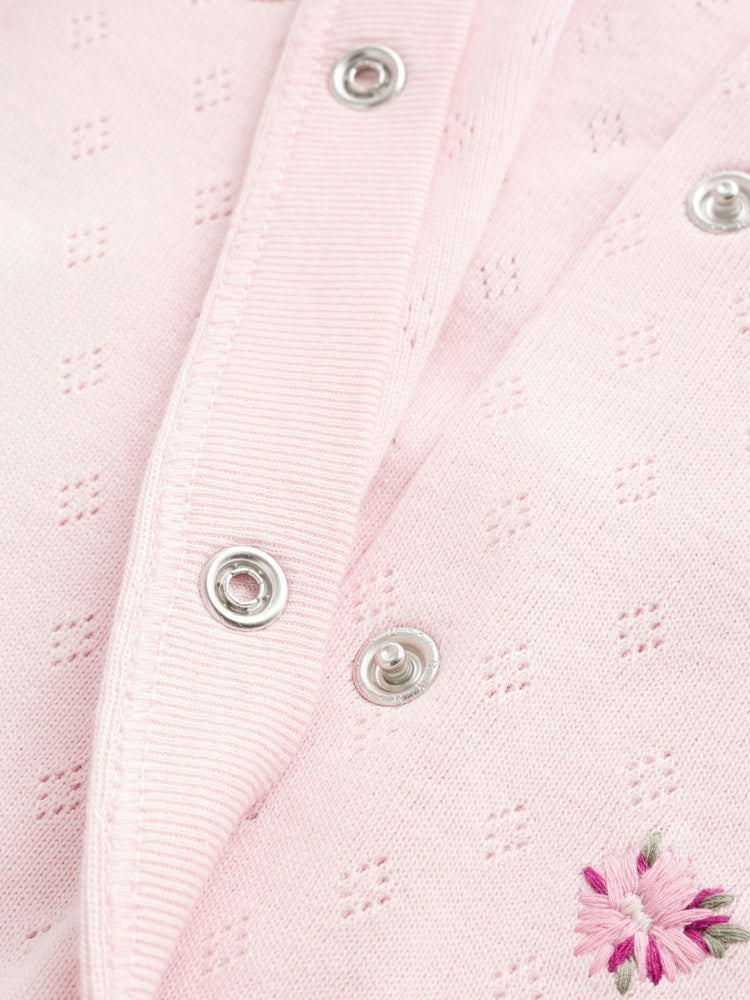 Pink Floral Bunny Sleepsuits 3 Pack (0mths-2yrs)