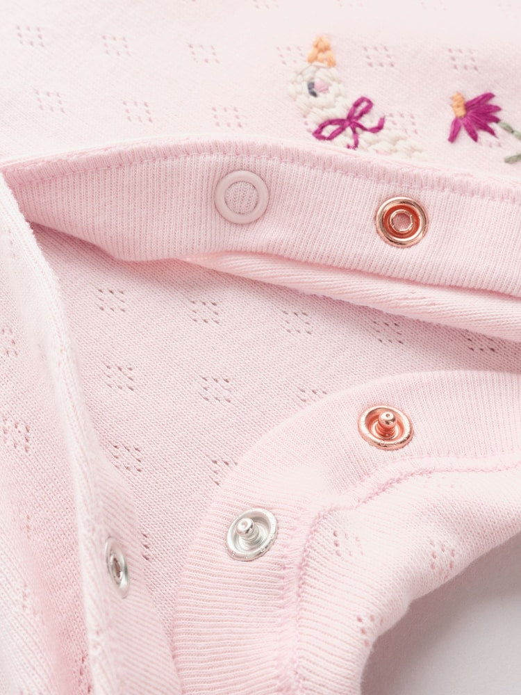 Pink Floral Bunny Sleepsuits 3 Pack (0mths-2yrs)