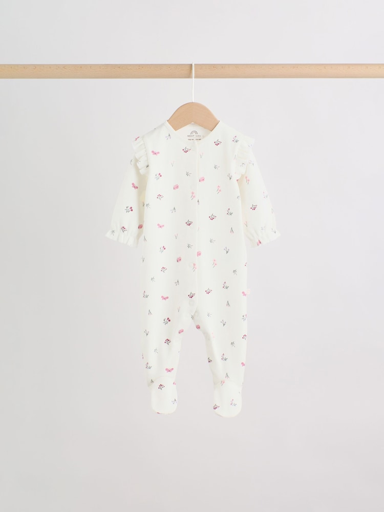 Pink Floral Bunny Sleepsuits 3 Pack (0mths-2yrs)