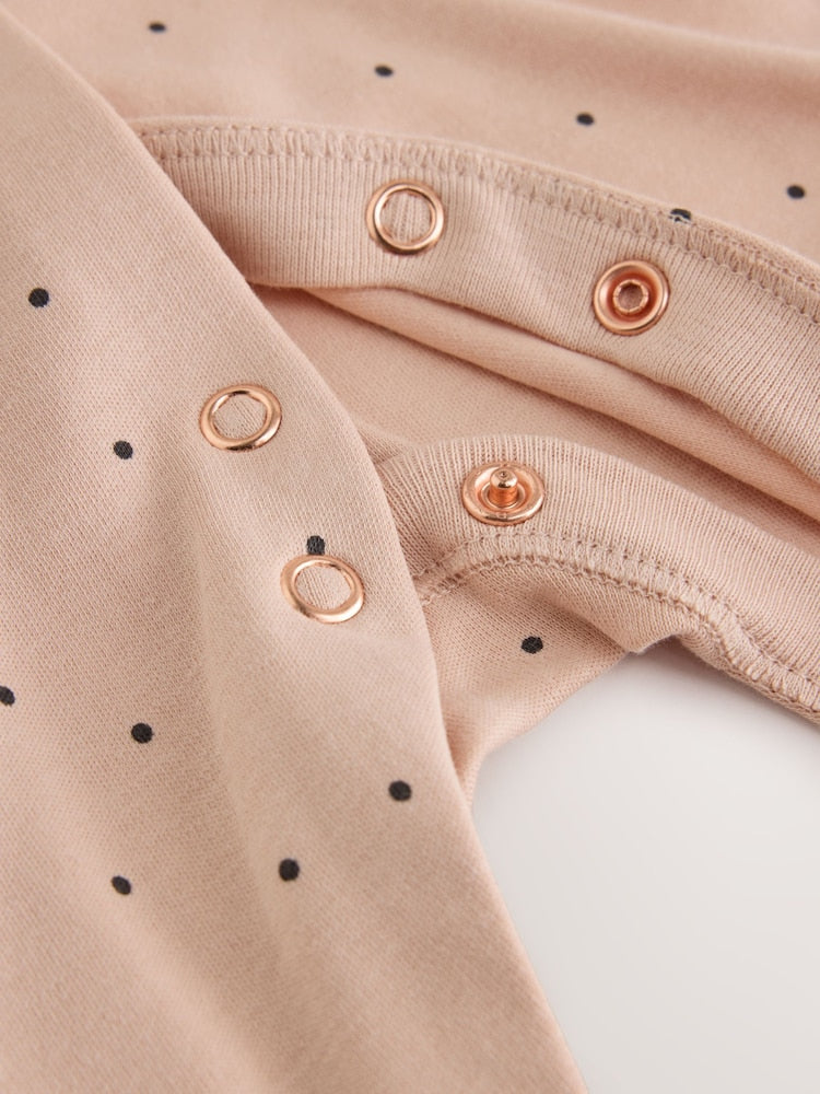 Cream/Pink Polka Dot
