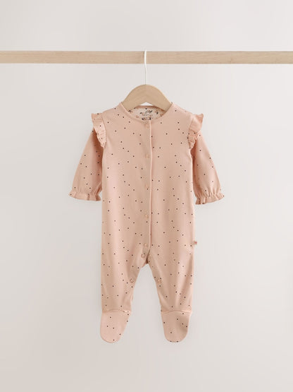 Cream/Pink Polka Dot