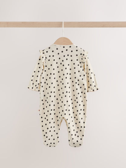 Cream/Pink Polka Dot