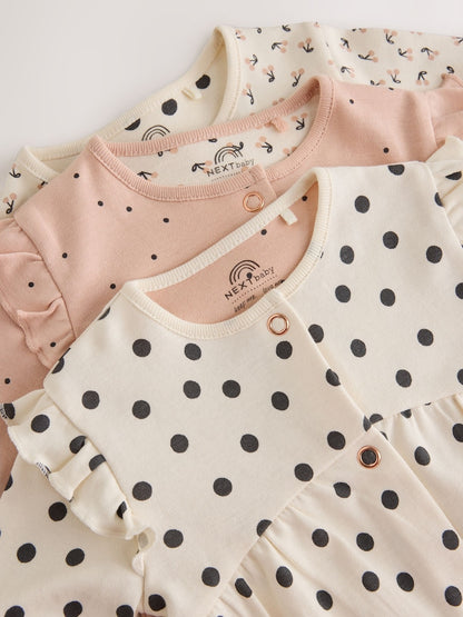 Cream/Pink Polka Dot