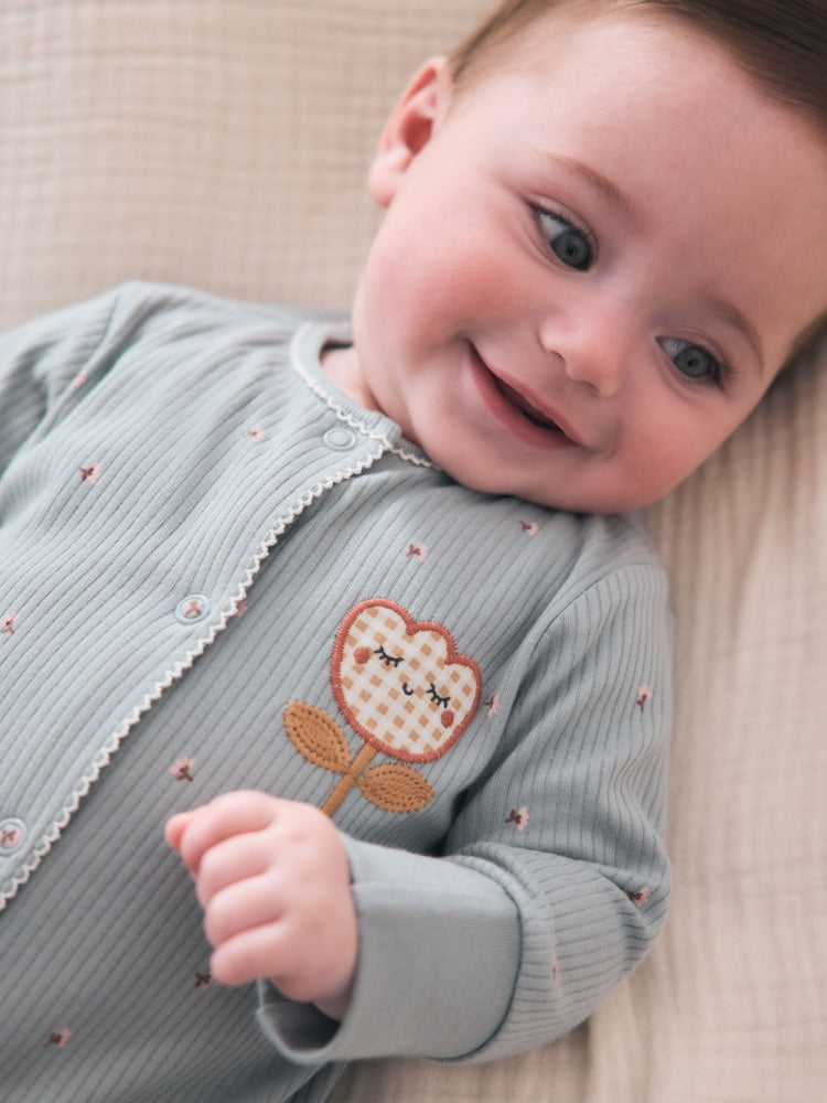 Multi Floral Baby Sleepsuits 4 Pack (0mths-3yrs)