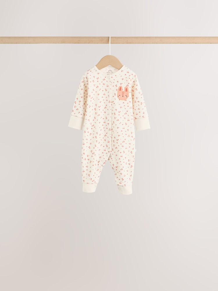 Multi Floral Baby Sleepsuits 4 Pack (0mths-3yrs)