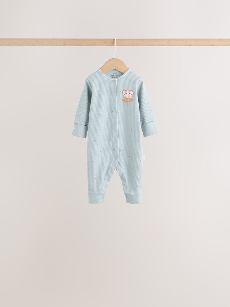 Multi Floral Baby Sleepsuits 4 Pack (0mths-3yrs)