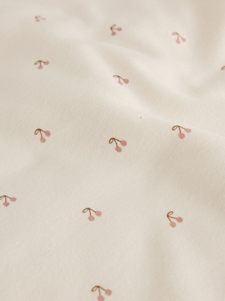Ecru Cherry 2.5 TOG Wadded Baby Sleepsuit