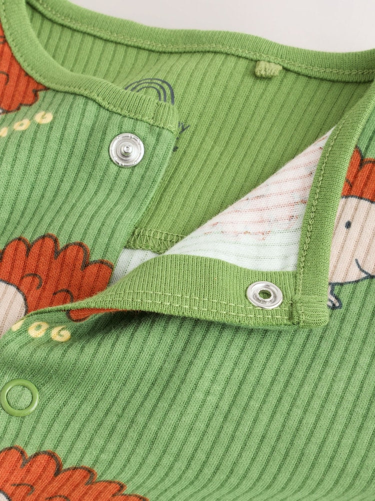 Multi Animal Baby Sleepsuits 4 Pack (0mths-3yrs)
