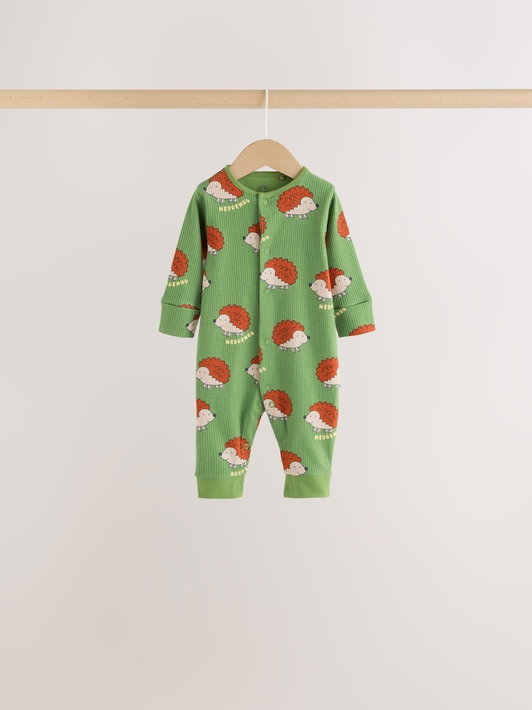 Multi Animal Baby Sleepsuits 4 Pack (0mths-3yrs)