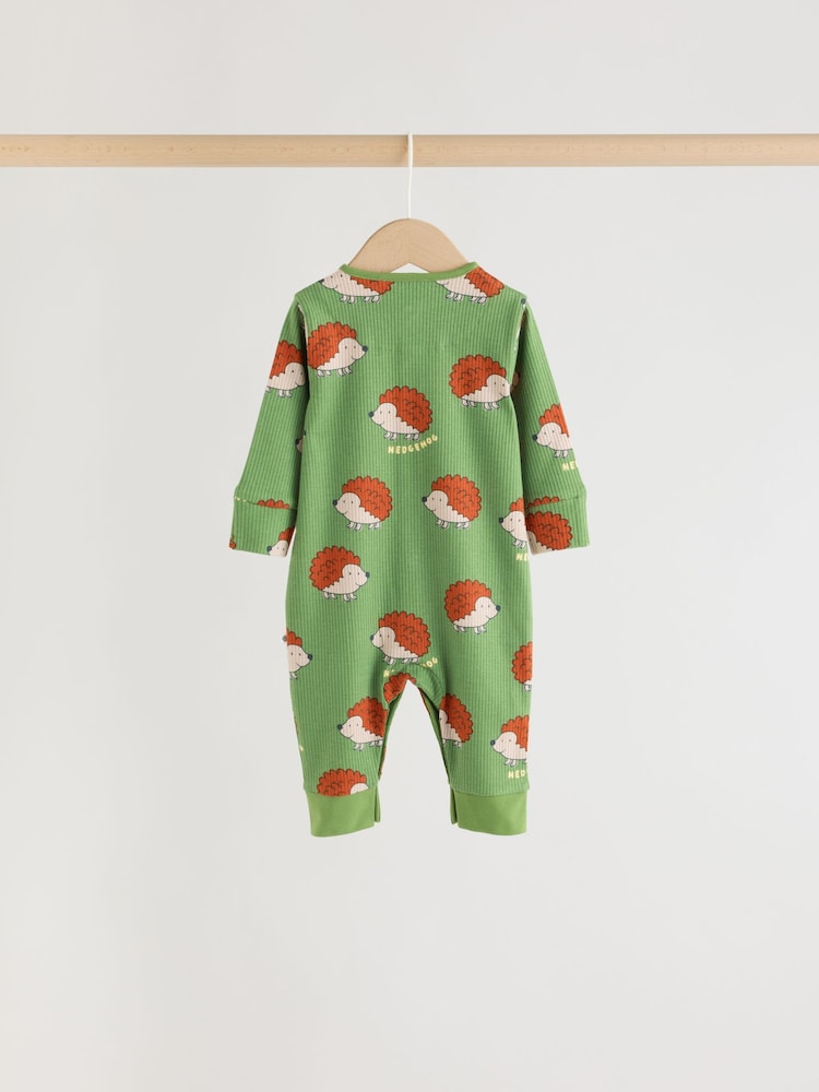 Multi Animal Baby Sleepsuits 4 Pack (0mths-3yrs)