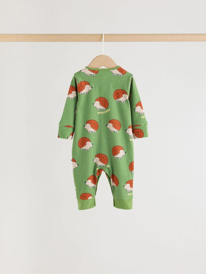 Multi Animal Baby Sleepsuits 4 Pack (0mths-3yrs)
