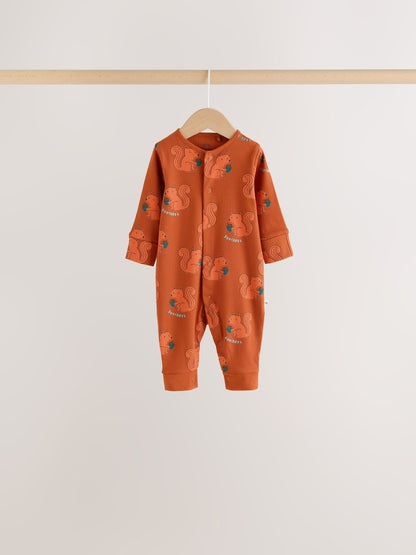 Multi Animal Baby Sleepsuits 4 Pack (0mths-3yrs)