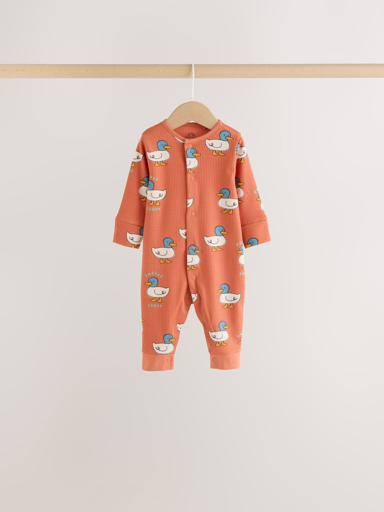 Multi Animal Baby Sleepsuits 4 Pack (0mths-3yrs)