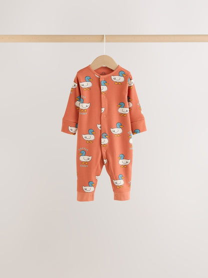 Multi Animal Baby Sleepsuits 4 Pack (0mths-3yrs)