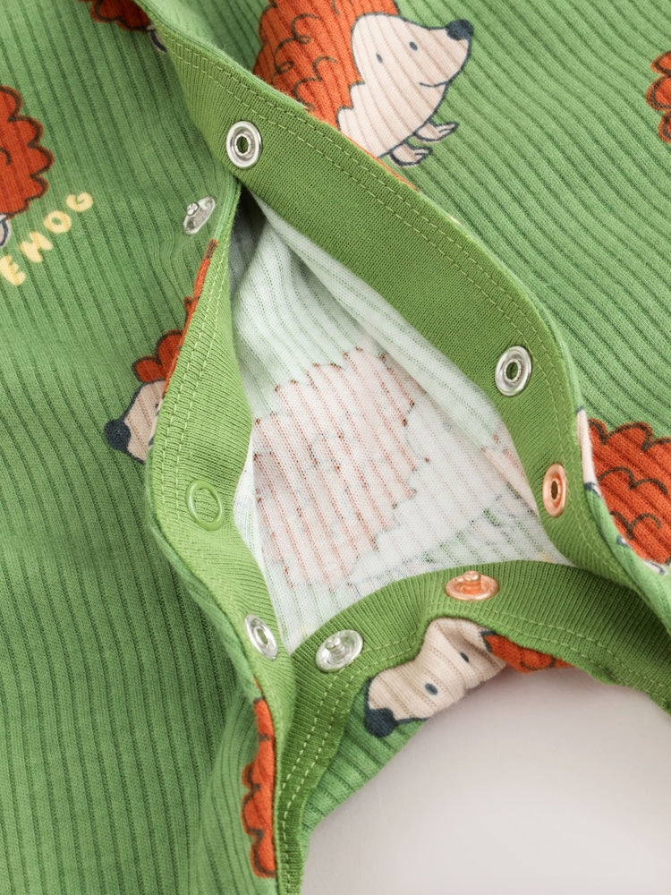 Multi Animal Baby Sleepsuits 4 Pack (0mths-3yrs)