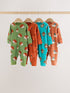 Multi Animal Baby Sleepsuits 4 Pack (0mths-3yrs) - Up to 1 Month (50-56cm)