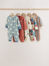 Blue/Red Patterned Baby Sleepsuits 5 Pack (0mths-3yrs) - Up to 1 Month (50-56cm)