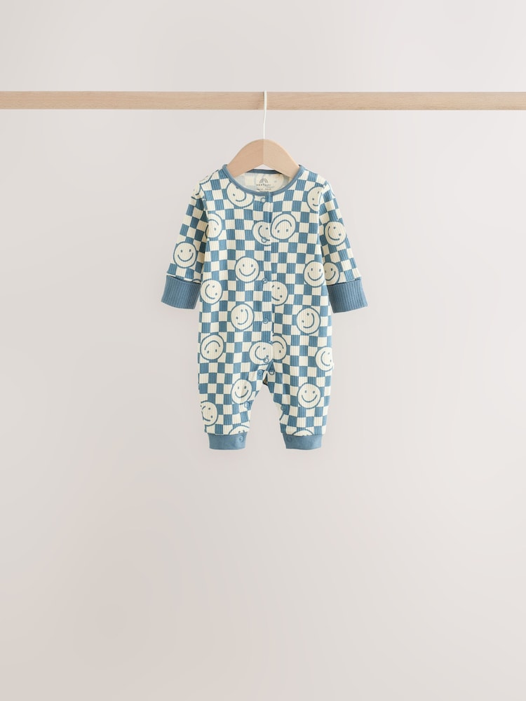 Blue/Red Patterned Baby Sleepsuits 5 Pack (0mths-3yrs)