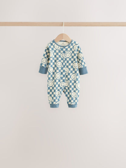 Blue/Red Patterned Baby Sleepsuits 5 Pack (0mths-3yrs)
