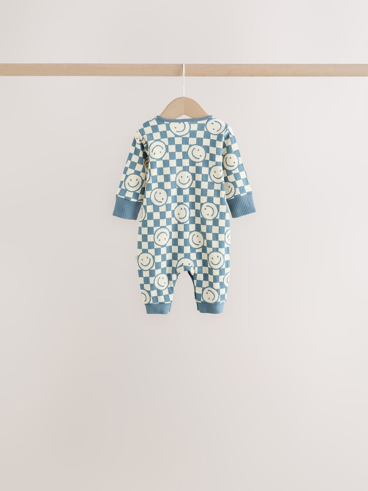 Blue/Red Patterned Baby Sleepsuits 5 Pack (0mths-3yrs)