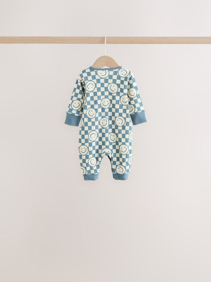 Blue/Red Patterned Baby Sleepsuits 5 Pack (0mths-3yrs)